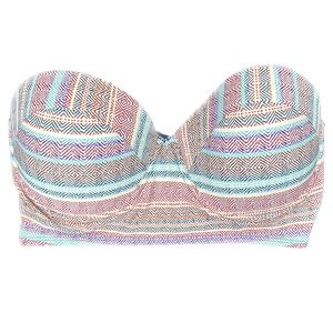Ambrielle | Women’s Strapless Bandeau Adjustable Underwire Bikini Top - D/DD